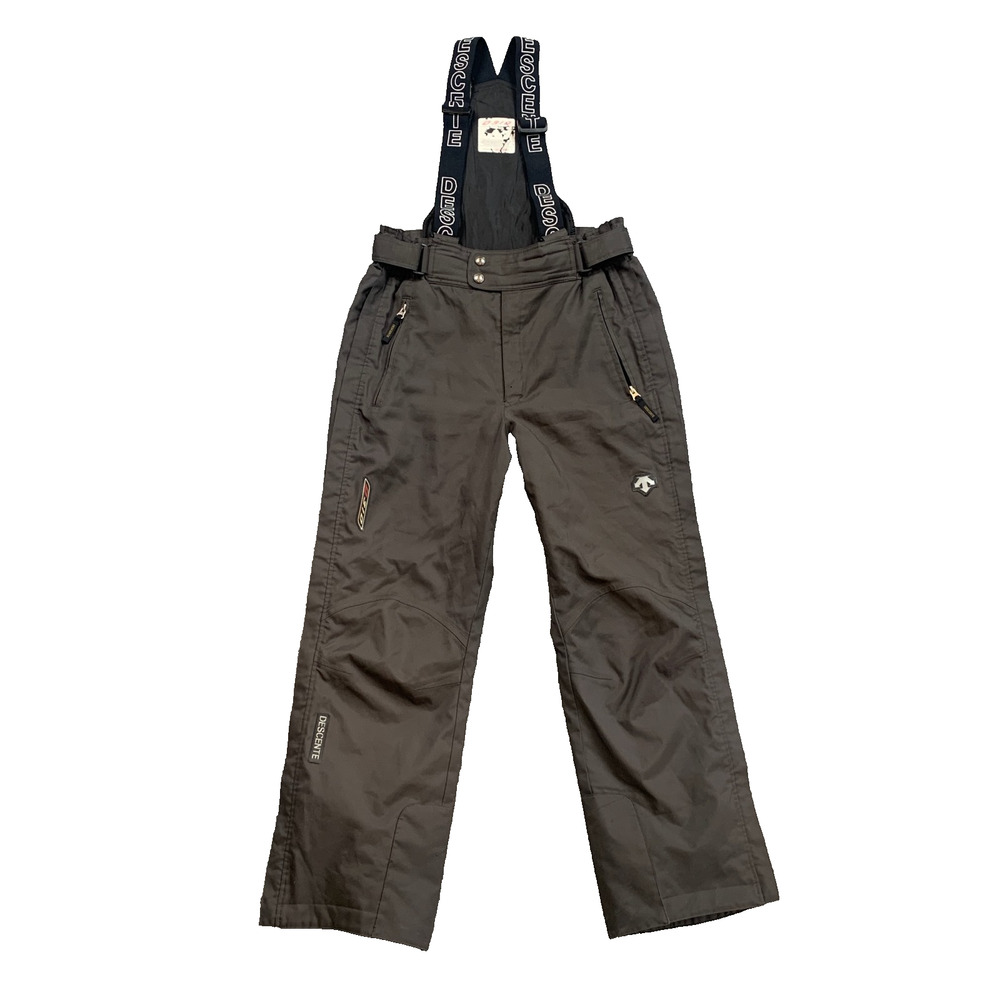 Descente Bib Pants Mens 34 Short Gray D 310 Suspenders Ski Snow Lined Waterproof